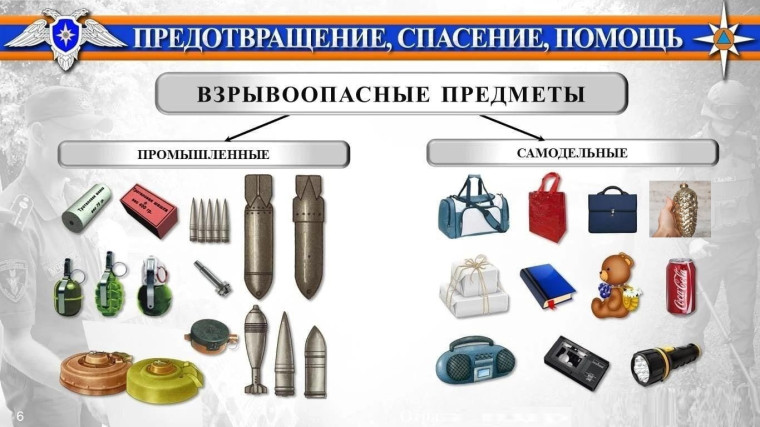 Взрывоопасные предметы и правила поведения с ними.